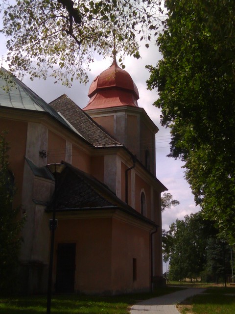 Nátěr kostelní věže Rohovládova Bělá