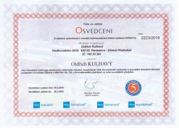 Certifikát Fatrafol