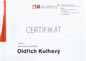 Certifikát JUB