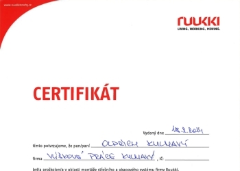 Certifikát RUUKKI